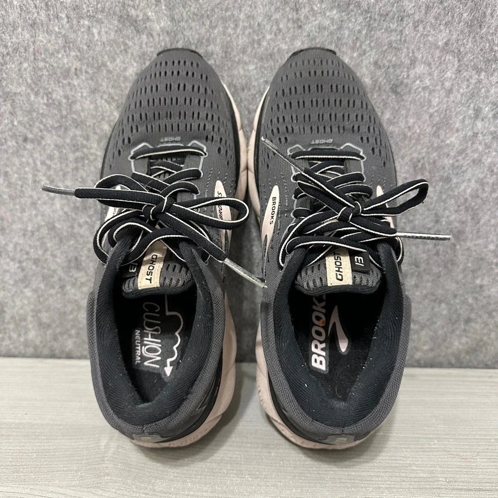 Brooks Ghost 13 Running Shoes Womens 6 Black Pink Neutral Cushion Sneakers‎